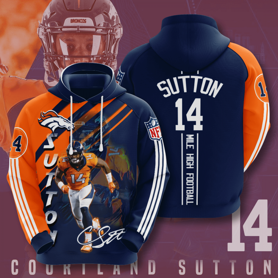 Denver Broncosurtland Sutton 2020 3d Shirt All Overprint Apparel Hoodie 3d Navy Size Xl