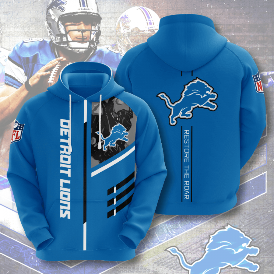 Detroit Lions Hoodie 2020 3d Shirt All Overprint Sweatshirt Hoodie 3d Royal Size 2xl