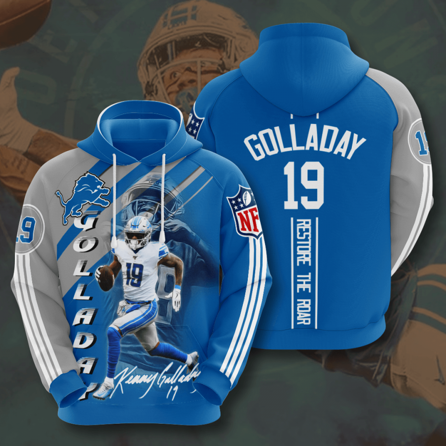 Detroit Lions Kenny Golladay 2020 3d Shirt All Overprint Sweatshirt Hoodie 3d Royal Size 2xl