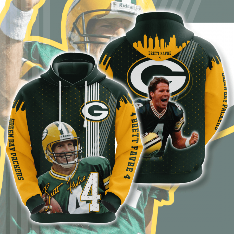 Green Bay Packers Brett Favre Form 2020 3d Shirt All Overpri Best Gift Hoodie 3d Navy Heather Size L 75jcw