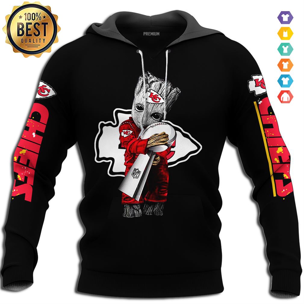 Groot Kansas City Chiefs 2020 Super Bowl Champions Tshirt Ho Tshirts Hoodie 3d Black Size Xl