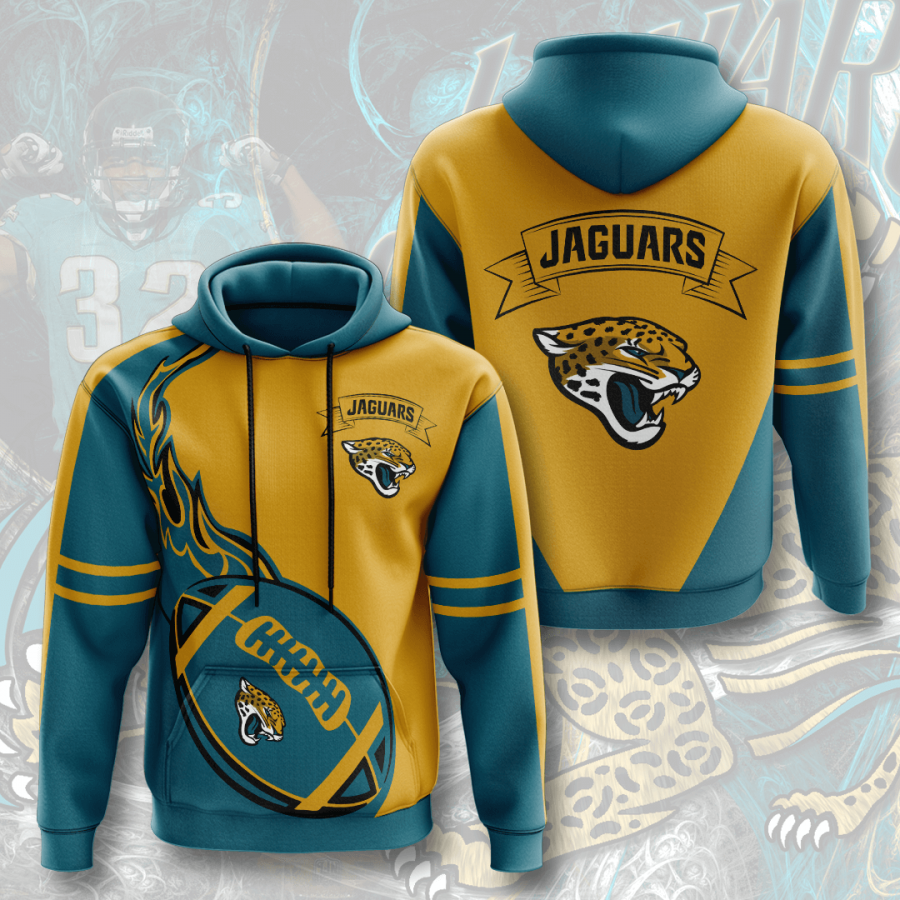 Jacksonville Jaguars Hoodie 2020 3d Style All Overprint Vneck Hoodie 3d Sport Grey Size L