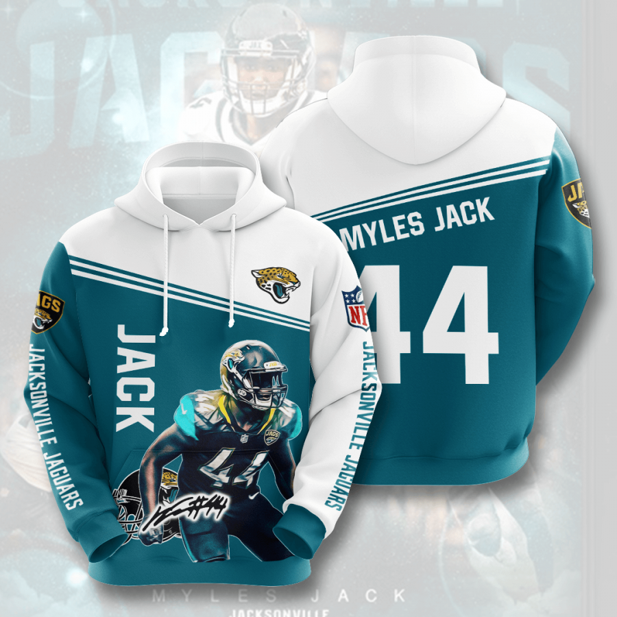 Jacksonville Jaguars Myles Jack Hoodie 2020 All Over Print S Bestseller Hoodie 3d Navy Heather Size L