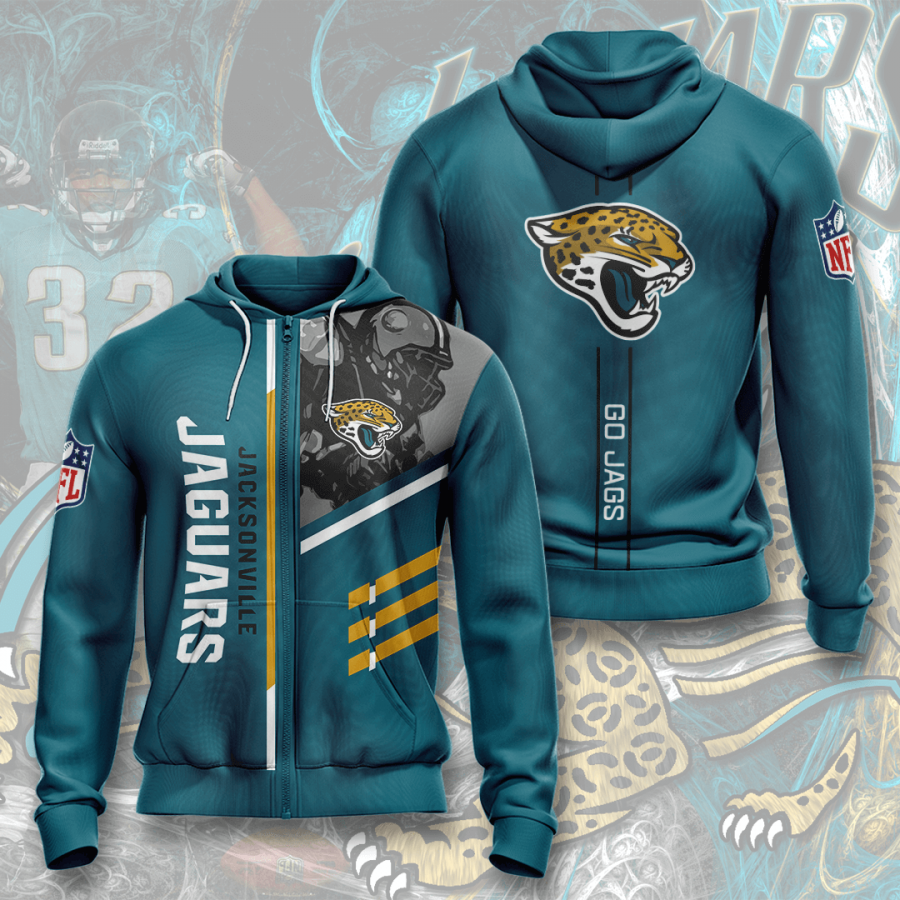 Jacksonville Jaguars Zip Hoodie 2020 3d Shirt All Overprint Clothes Hoodie 3d Navy Size X