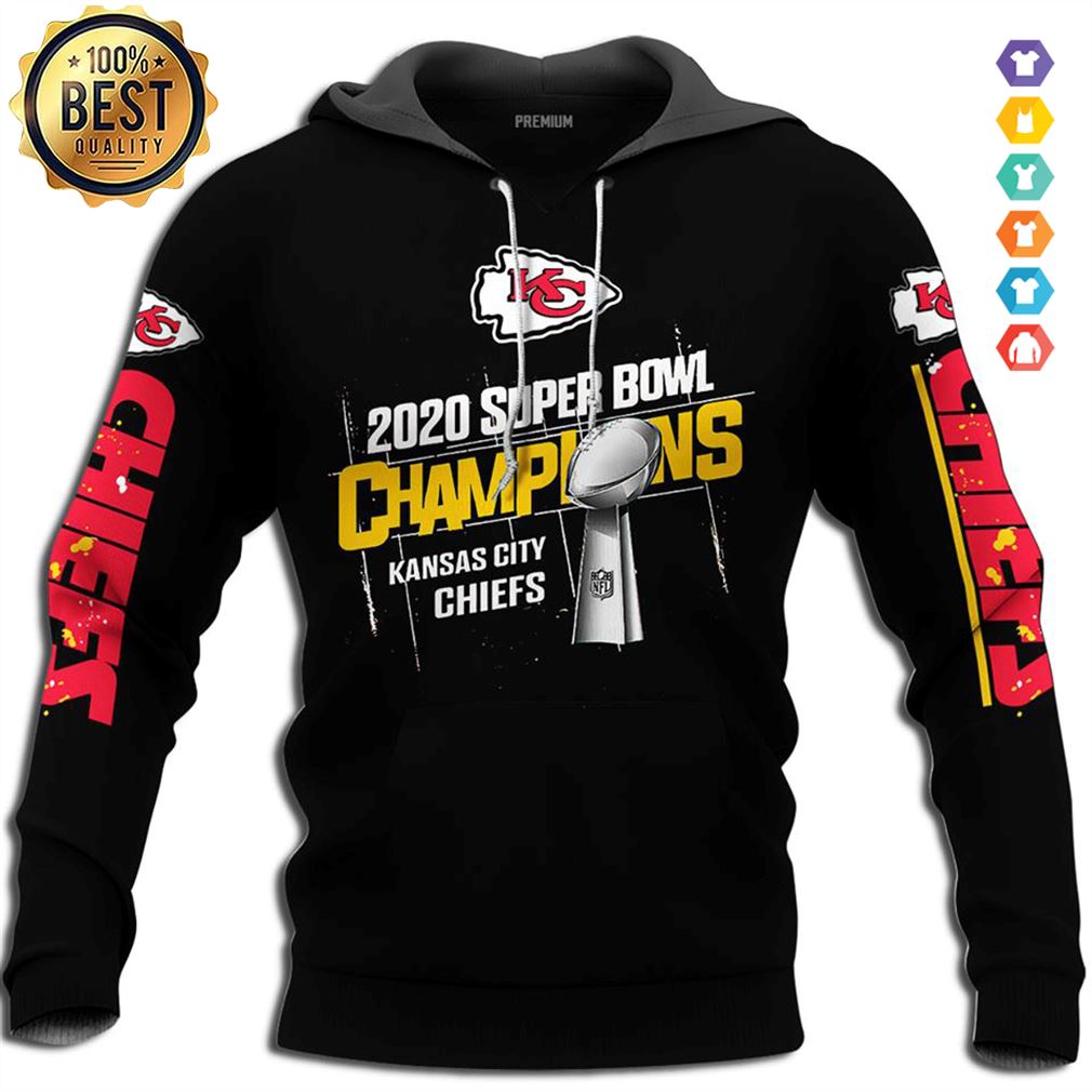 Kansas City Chiefs 2020 Super Bowl Liv Champions Shirt 3d Ka Tee Shirt Hoodie 3d Sport Grey Size 3xl