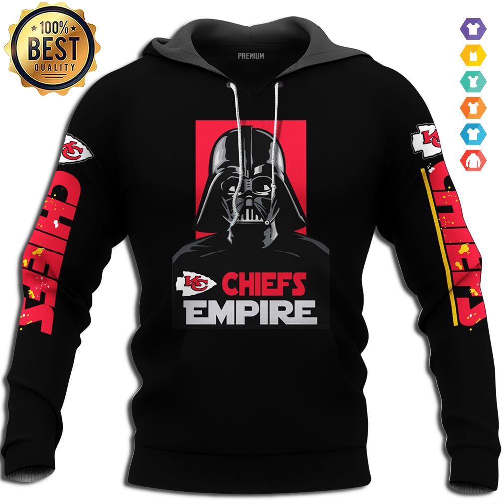 Kansas City Chiefs Empire Darth Vader 3ds Tshirt Hoodie Swea Hoodies Hoodie 3d Red Size M