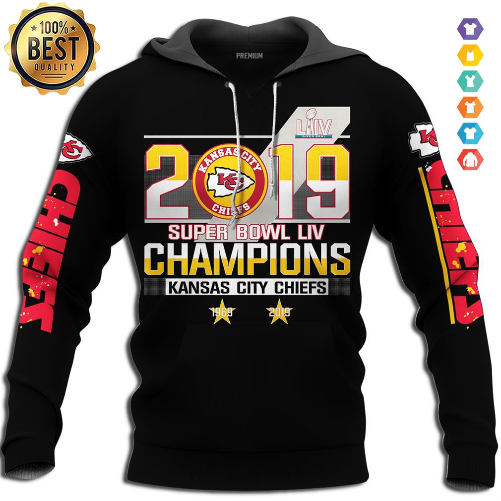 Kansas City Chiefs Nfl 2019 Super Bowl Liv Champions Tshirt Tshirt For Men Hoodie 3d Forest Green Size 4xl