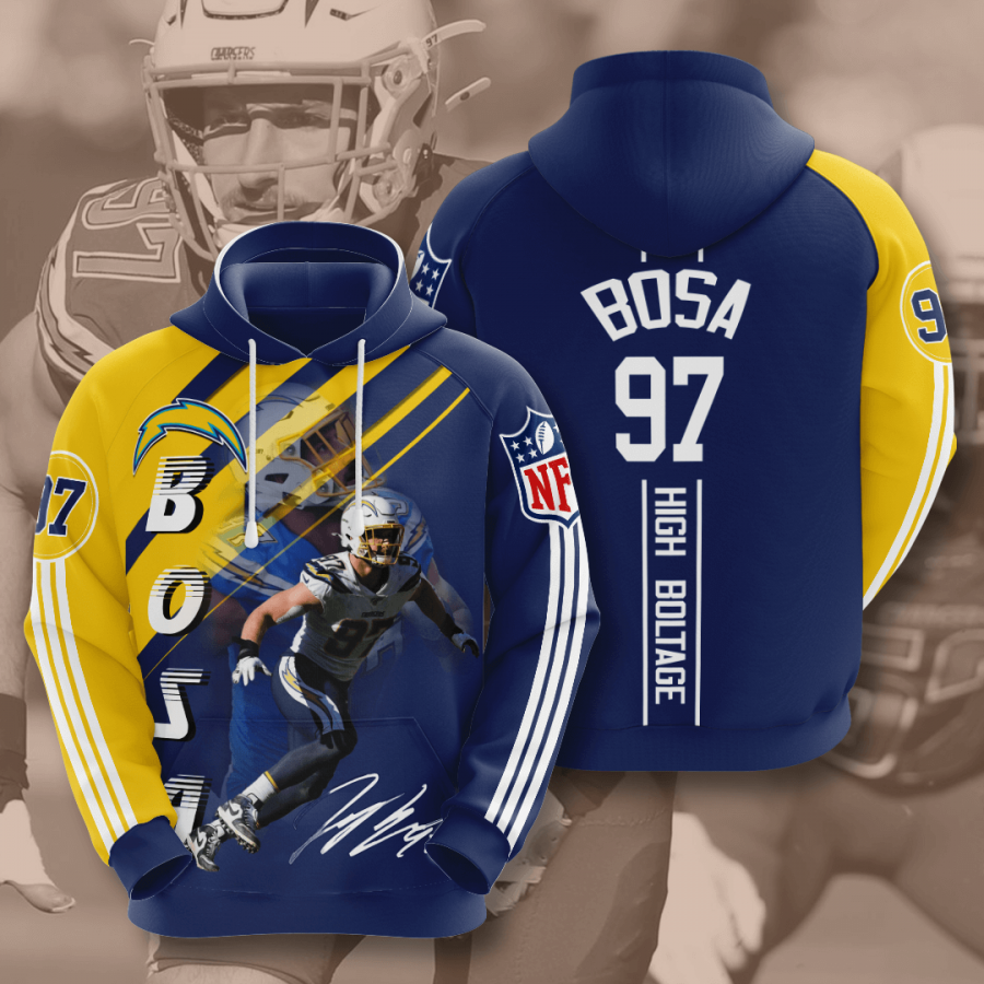 Los Angeles Chargers Joey Bosa 2020 3d Shirt All Overprint Apparel Hoodie 3d Navy Size X