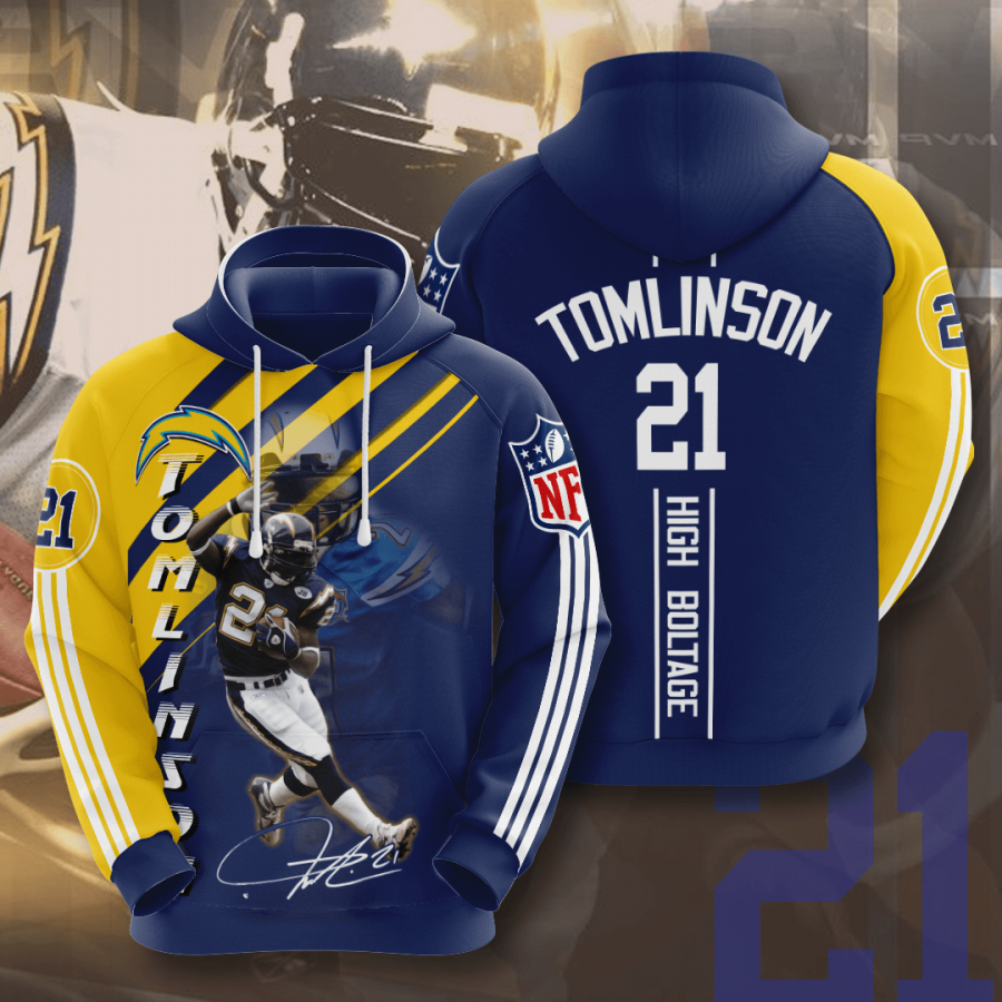 Los Angeles Chargers Ladainian Tomlinson 2020 3d Style All O Tank Top Hoodie 3d Red Size 3xl