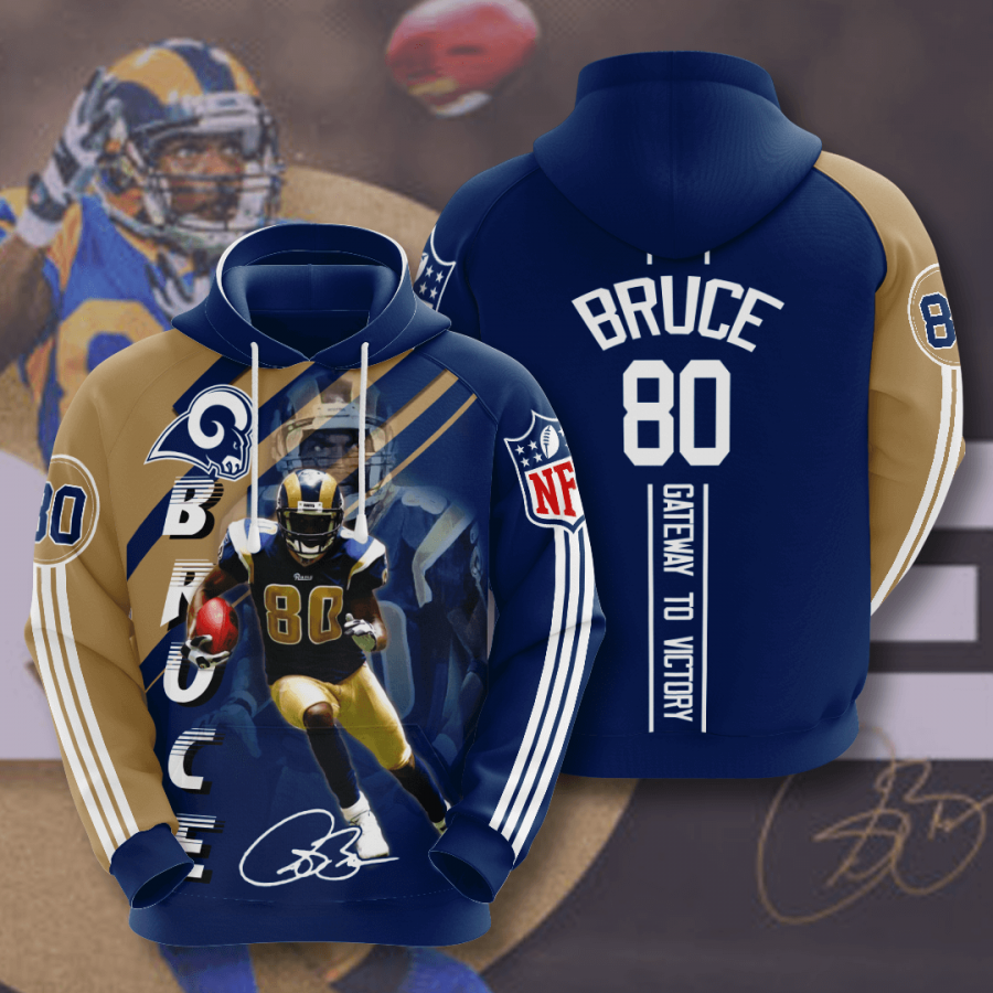 Los Angeles Rams Nfl Isaac Bruce All Over Print 3d Hoodie Los Angeles Rams Nfl Isaac Bruce All Over Print 3d T-shirt Uyby2