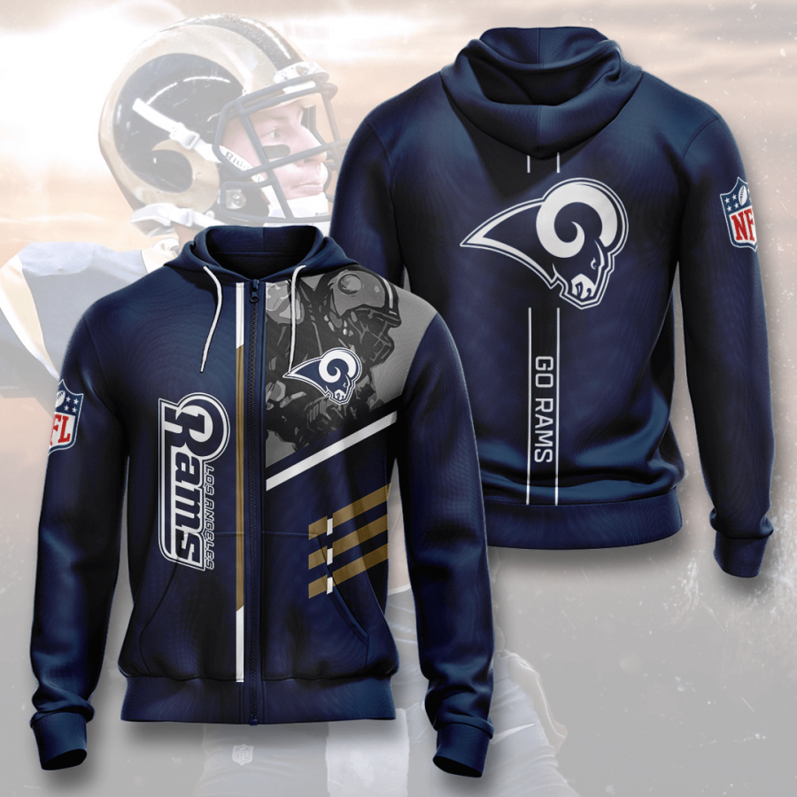 Los Angeles Rams Zip Hoodie 2020 All Over Print Shirt All Ov Hoodies Hoodie 3d Red Size M