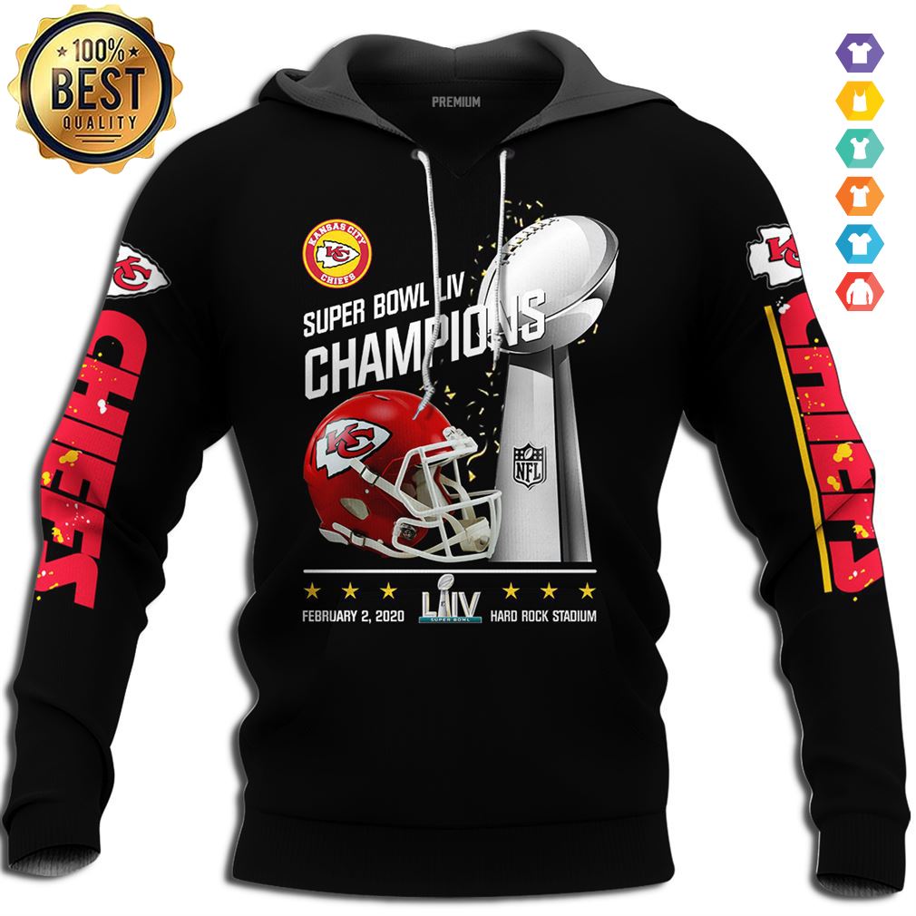 Mens Kansas City Chiefs Nfl Super Bowl Liv 2020 Champions Ts Unisex Hoodie 3d Royal Size 2xl