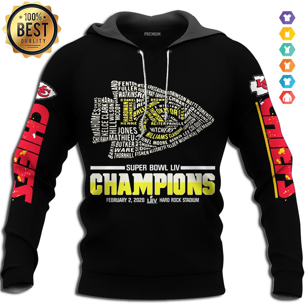 Mens Super Bowl Champions Kansas City Chiefs Super Bowl Cham Vneck Hoodie 3d Sport Grey Size L