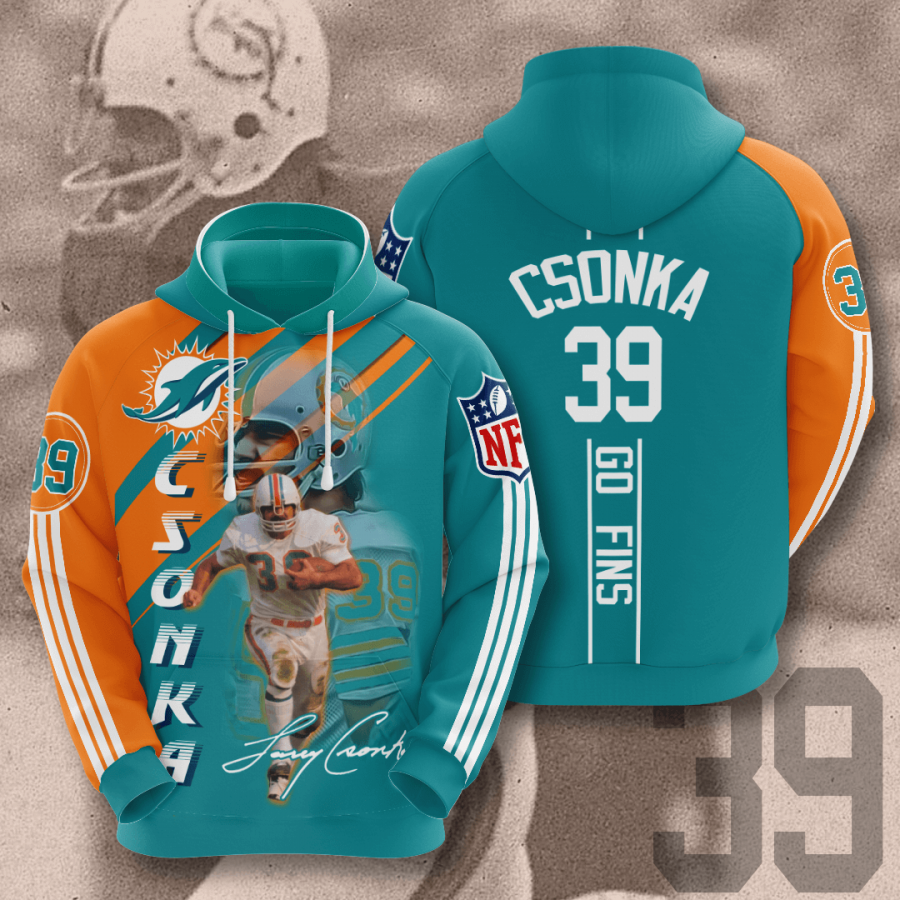 Miami Dolphins Larry Csonka 2020 All Over Print Shirt All Ov Tshirt For Women Hoodie 3d Forest Green Size Xl