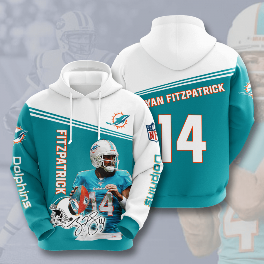 Miami Dolphins Ryan Fitzpatrick Hoodie 2020 3d Style All Ove Tshirt For Women Hoodie 3d Forest Green Size Xl