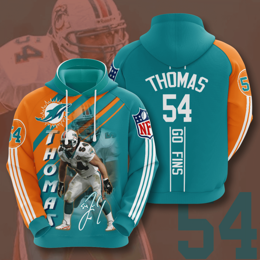 Miami Dolphins Zach Thomas 2020 3d Style All Overprint Tshirt For Women Hoodie 3d Forest Green Size Xl