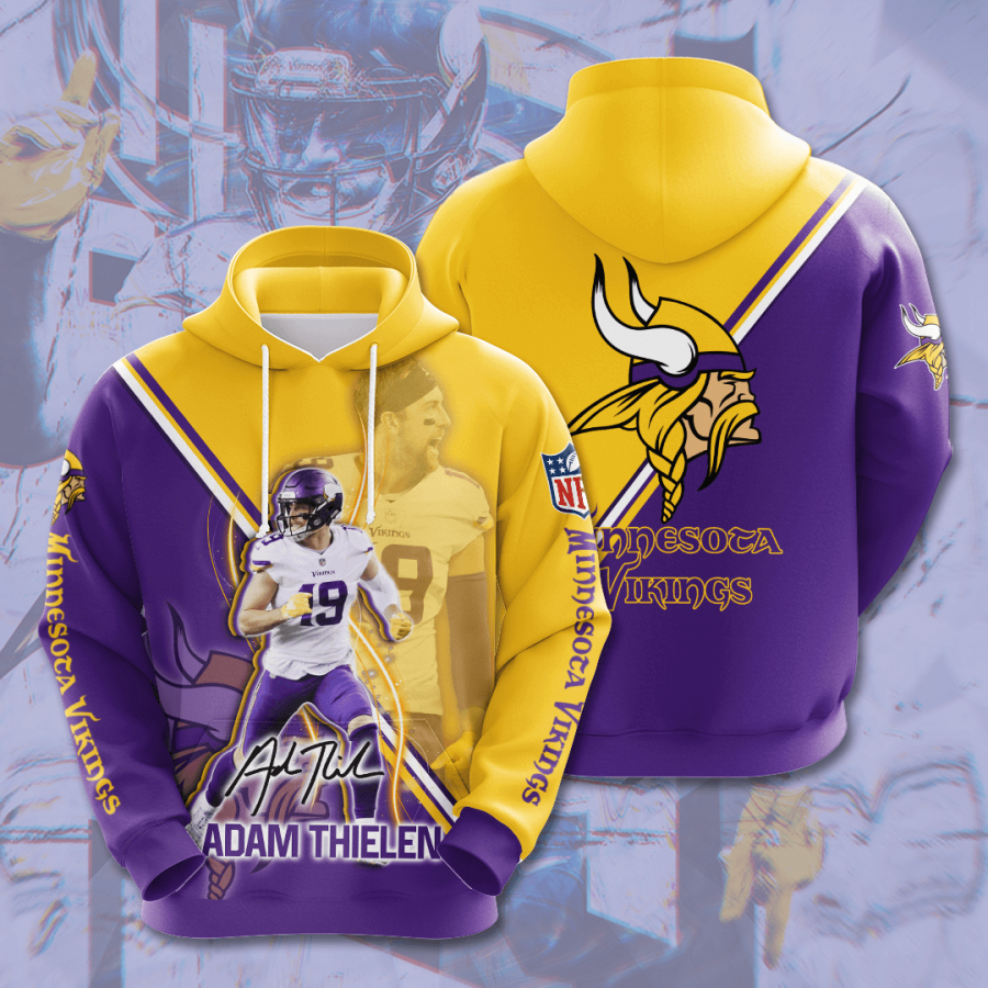 Minnesota Vikings Adam Thielen Hoodie 2020 All Over Print Sh Shirts Hoodie 3d Black Size Xl