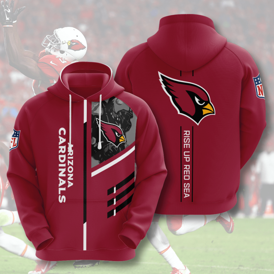 Nfl Arizona Cardinals 3d Hoodie Custom Printing Team Color Plus Size Up To 5xl F1om9