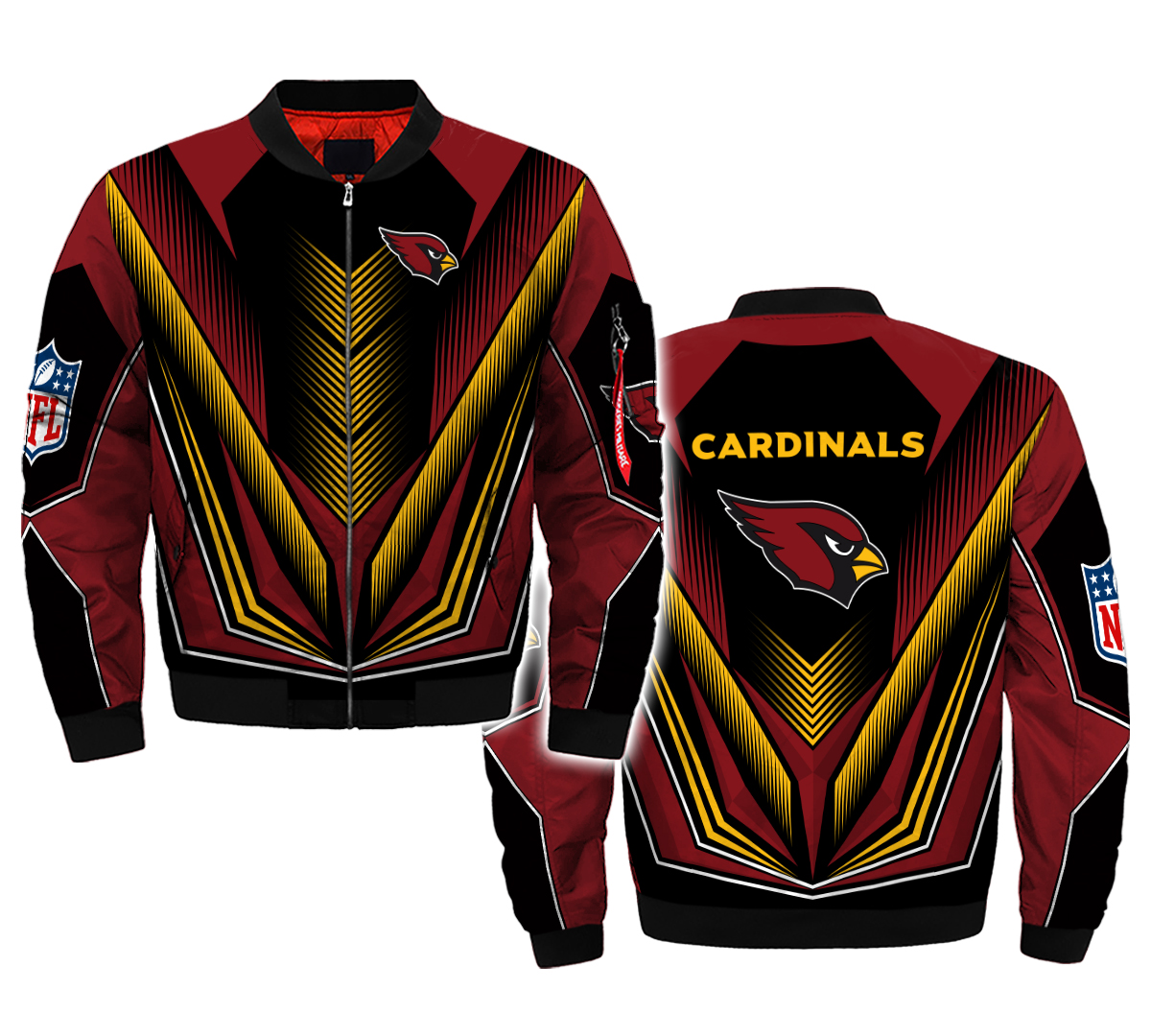 Nfl Arizona Cardinals Bomber Jacket Hoodie For Fan Newest Design 3d Bomber Jacket For Men For Women Bomber Jacket All Over 3d Printed