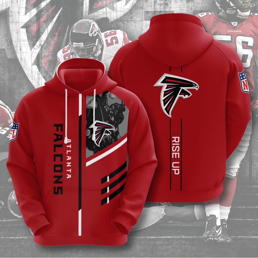 Nfl Atlanta Falcons 3d Hoodie Custom Printing Team Color Plus Size Up To 5xl