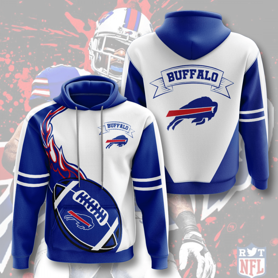 Nfl Buffalo Bills 3d Hoodie Custom Printing Team Color Plus Size Up To 5xl Sxw3b