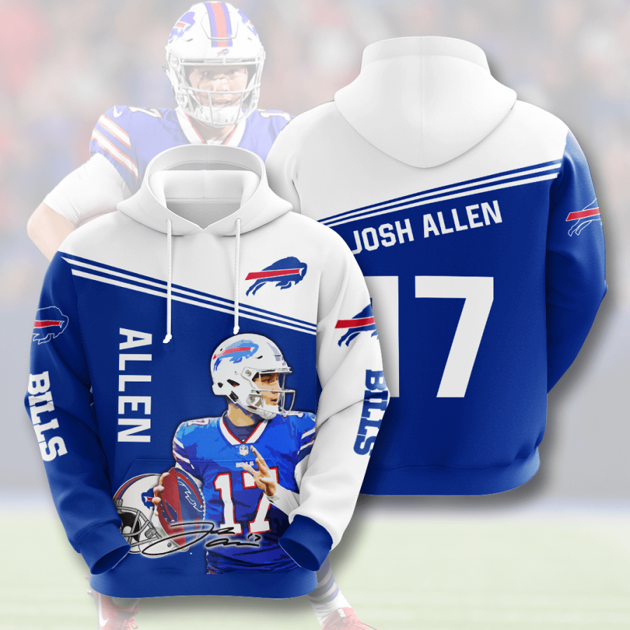 Nfl Buffalo Bills 3d Hoodie Custom Printing Team Color Plus Size Up To 5xl Zqzrg