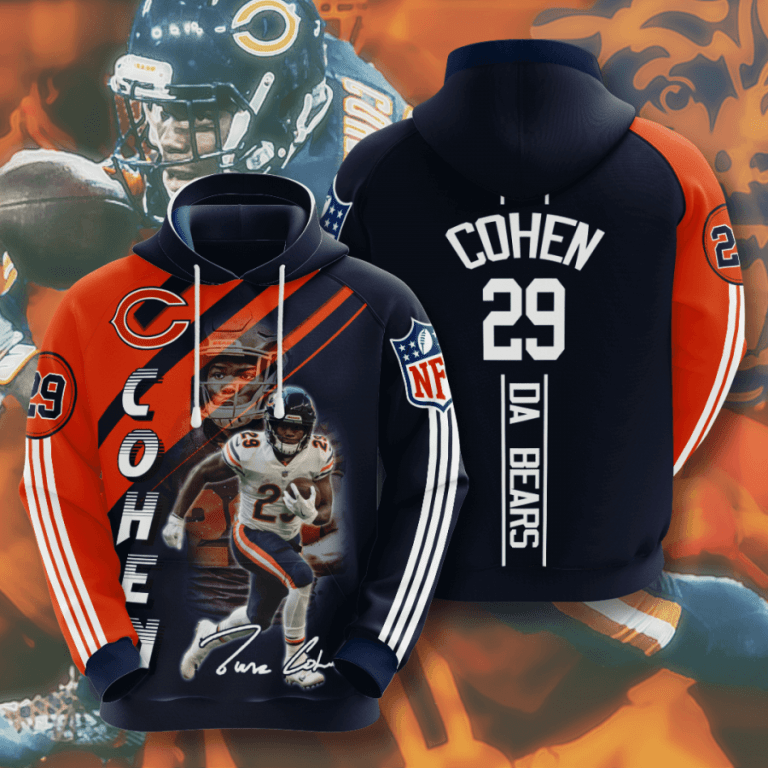 Nfl Chicago Bears 3d Hoodie For Men For Women All Over Printed Hoodie 9qtkx