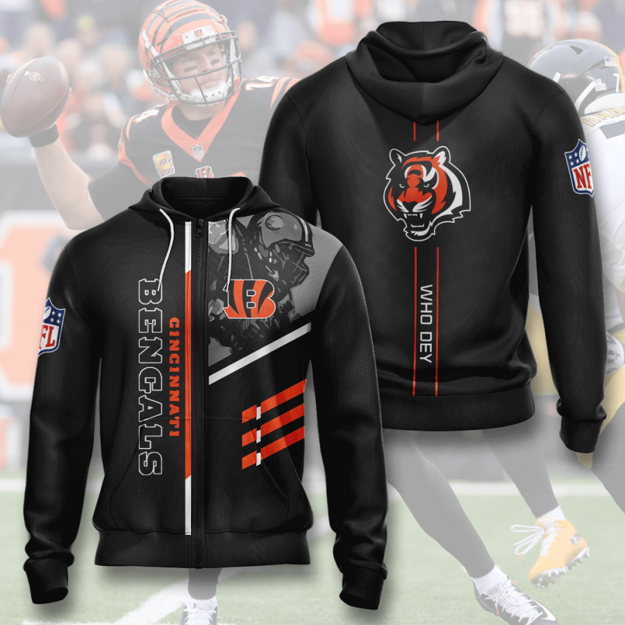 Nfl Cincinnati Bengals 3d Hoodie Custom Printing Team Color Plus Size Up To 5xl Reuhd