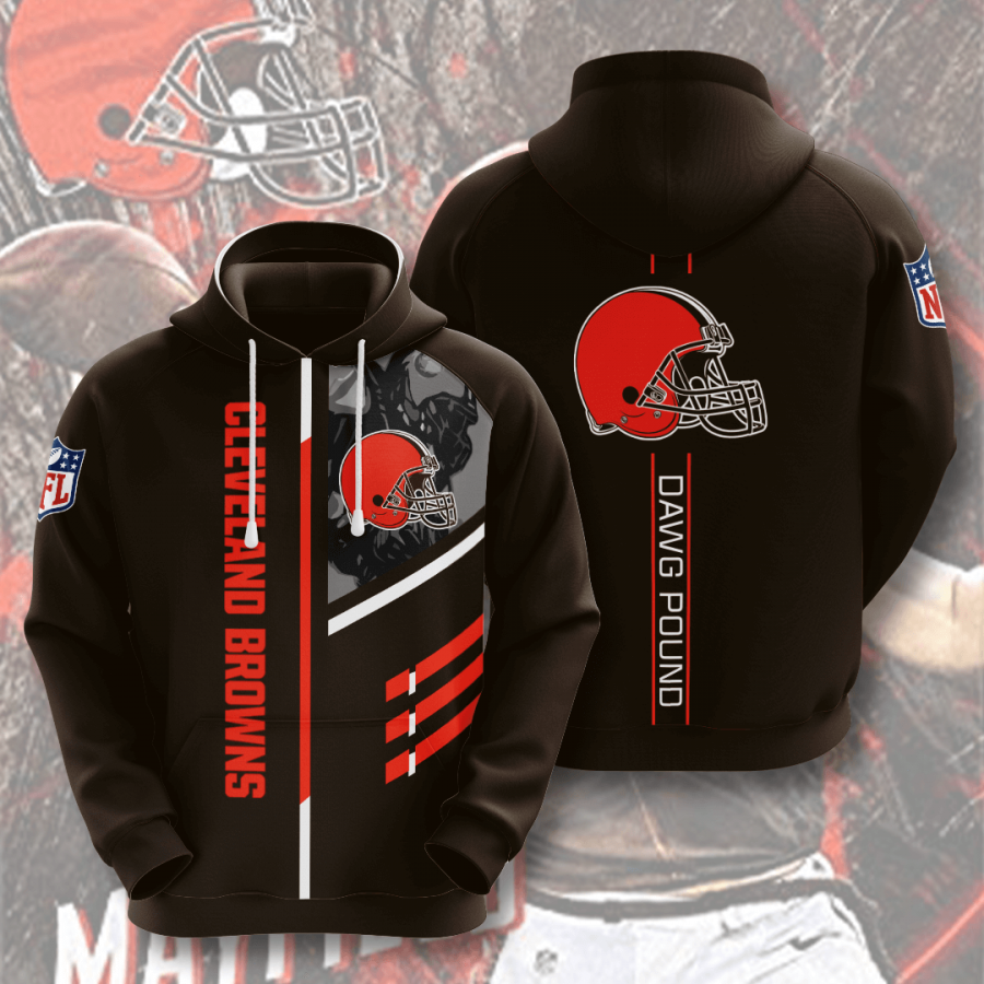 Nfl Cleveland Browns 3d Hoodie Custom Printing Team Color Plus Size Up To 5xl 5cutd