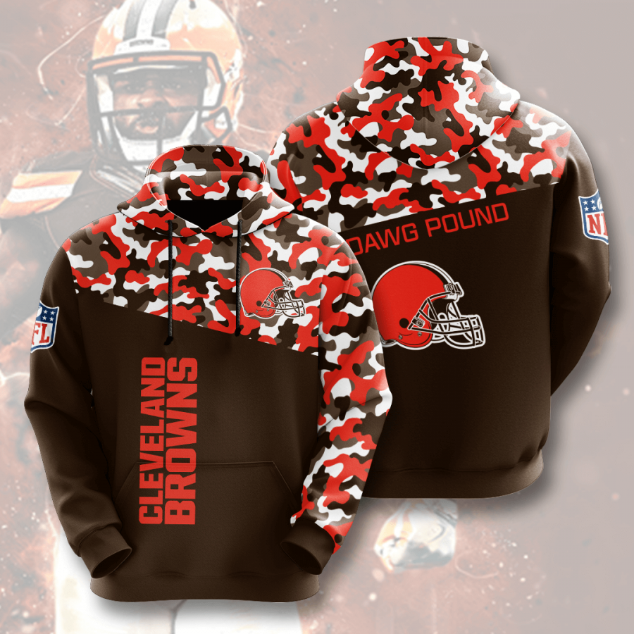 Nfl Cleveland Browns 3d Hoodie Custom Printing Team Color Plus Size Up To 5xl 8gydq