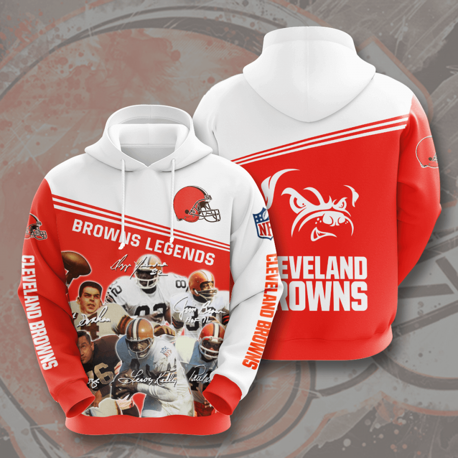 Nfl Cleveland Browns 3d Hoodie Custom Printing Team Color Plus Size Up To 5xl I3ois