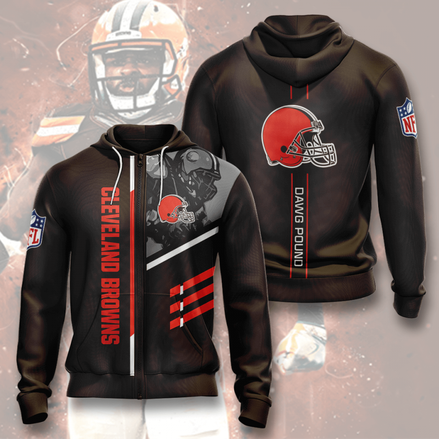 Nfl Cleveland Browns 3d Hoodie Custom Printing Team Color Plus Size Up To 5xl Kczq7