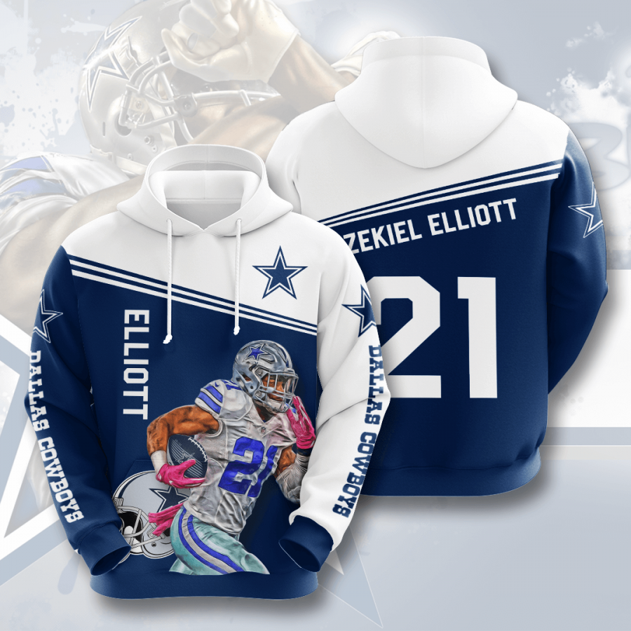 Nfl Dallas Cowboys 3d Hoodie Custom Printing Team Color Plus Size Up To 5xl 8b34q