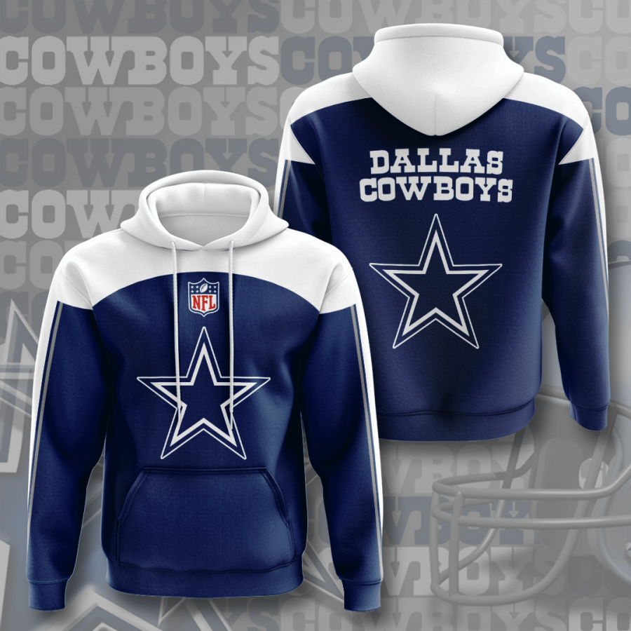 Nfl Dallas Cowboys 3d Hoodie Custom Printing Team Color Plus Size Up To 5xl Upij3