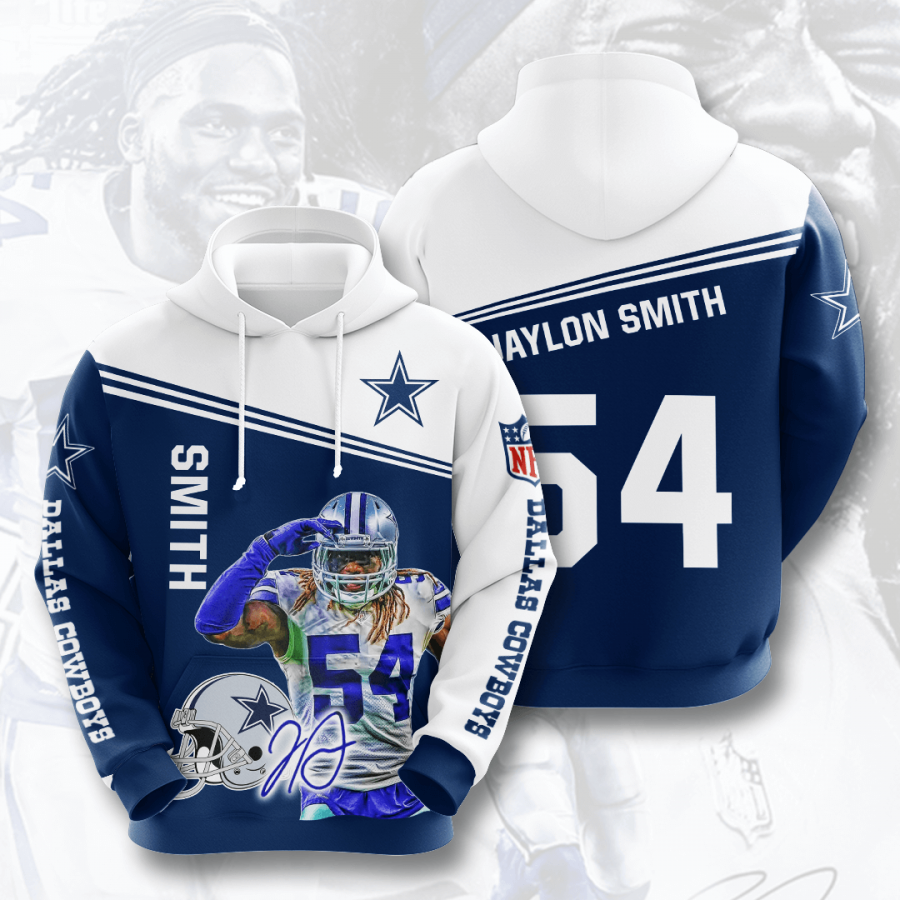 Nfl Dallas Cowboys Jaylon Smith 3d Hoodie Custom Printing Team Color Plus Size Up To 5xl