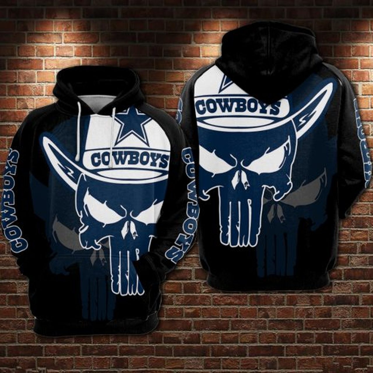 Nfl Dallas Cowboys Skull Men And Women 3d Full Printing Hoodie Nfl Dallas Cowboys 3d Full Printing Shirt Eduoj