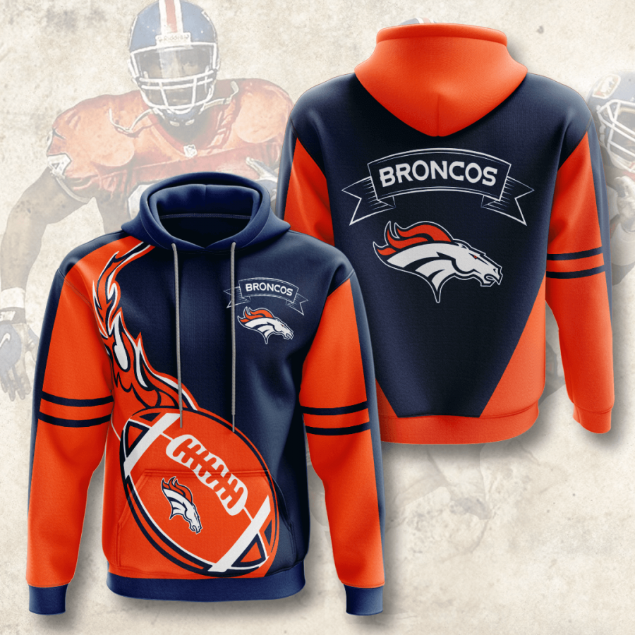 Nfl Denver Broncos 3d Hoodie Custom Printing Team Color Plus Size Up To 5xl Y90au