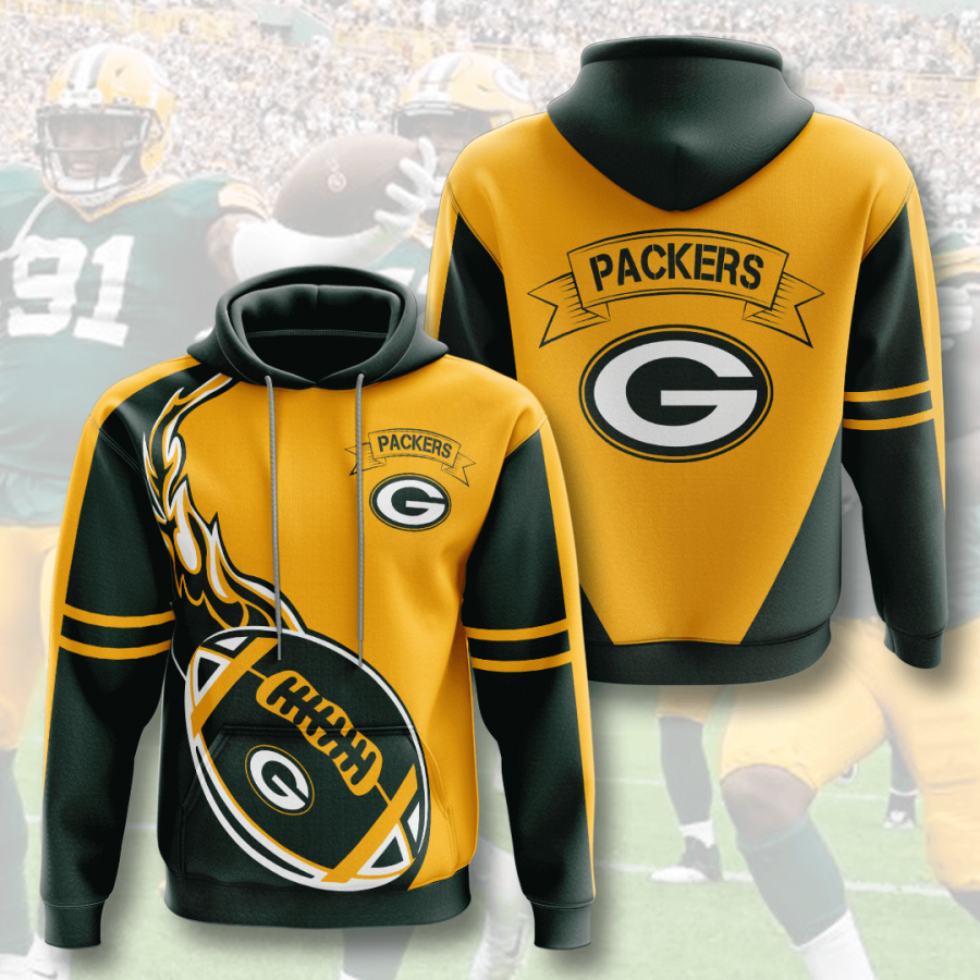 Nfl Green Bay Packers 3d Hoodie Custom Printing Team Color Plus Size Up To 5xl T6c5f