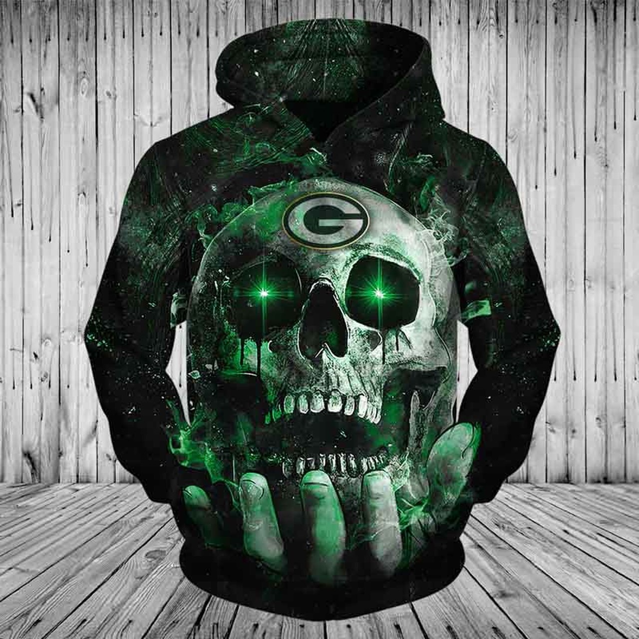 Nfl Green Bay Packers Skull Men And Women 3d Full Printing Hoodie Green Bay Packers Nfl 3d Full Printing Shirt Gcrwj