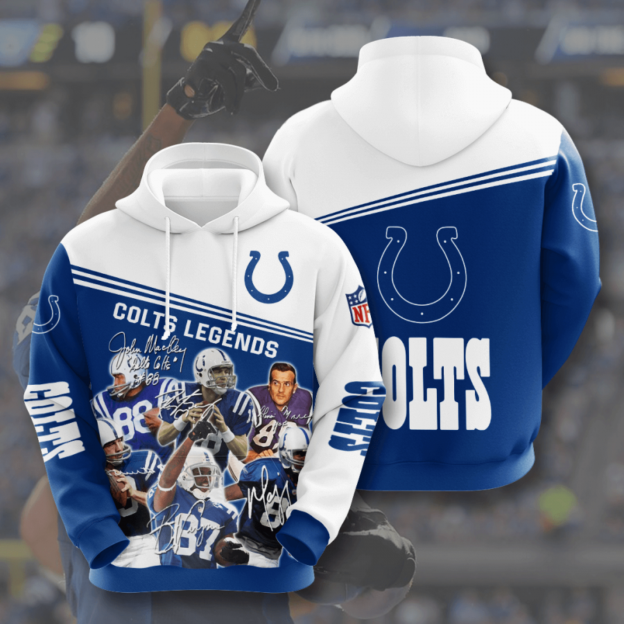 Nfl Indianapolis Colts 3d Hoodie Custom Printing Team Color Plus Size Up To 5xl 0e0yx