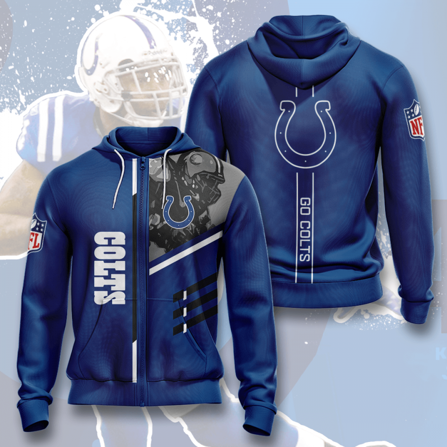 Nfl Indianapolis Colts 3d Hoodie Custom Printing Team Color Plus Size Up To 5xl 3xkeh