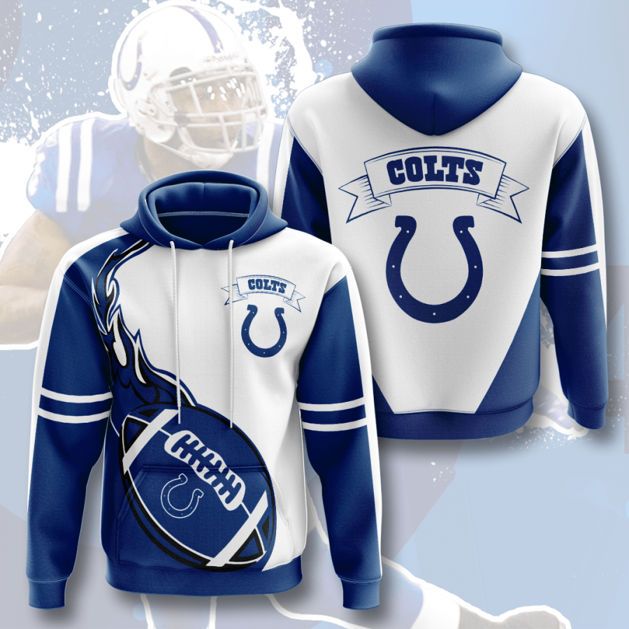 Nfl Indianapolis Colts 3d Hoodie Custom Printing Team Color Plus Size Up To 5xl Ghfnz