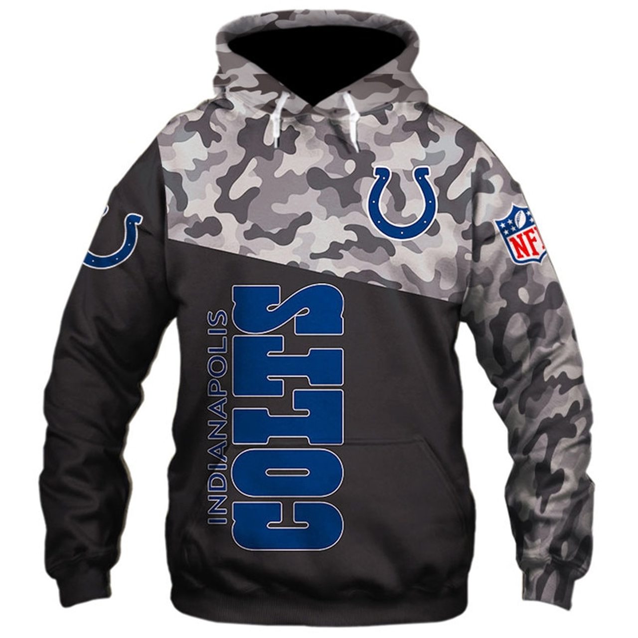 Nfl Indianapolis Colts Camo Men And Women 3d Full Printing Hoodie Zip Hoodie Indianapolis Colts 3d Full Printing Shirt Izlgz