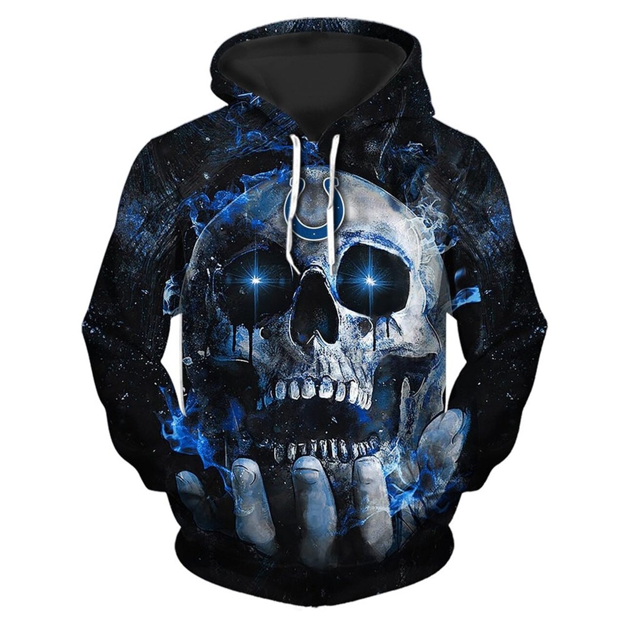 Nfl Indianapolis Colts Neon Skull Men And Women 3d Full Printing Hoodie Zip Hoodie Indianapolis Colts 3d Full Printing Shirt 8nel9