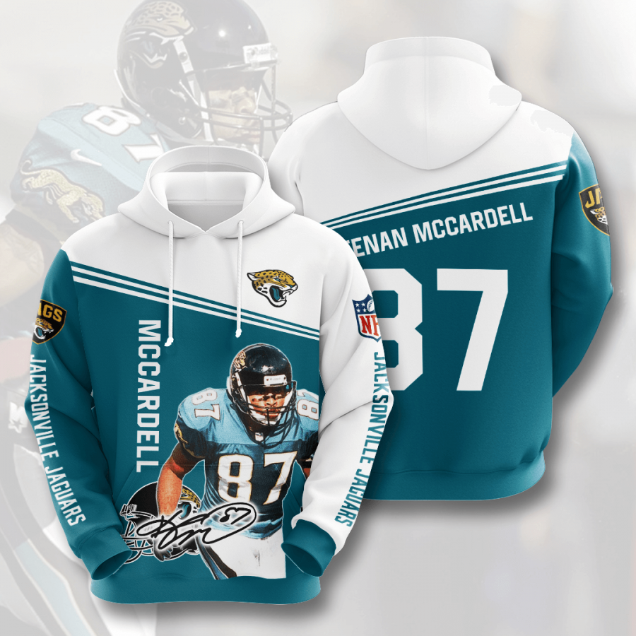 Nfl Jacksonville Jaguars Keenan Wayne Mccardell 3d Hoodie Custom Printing Team Color Plus Size Up To 5xl