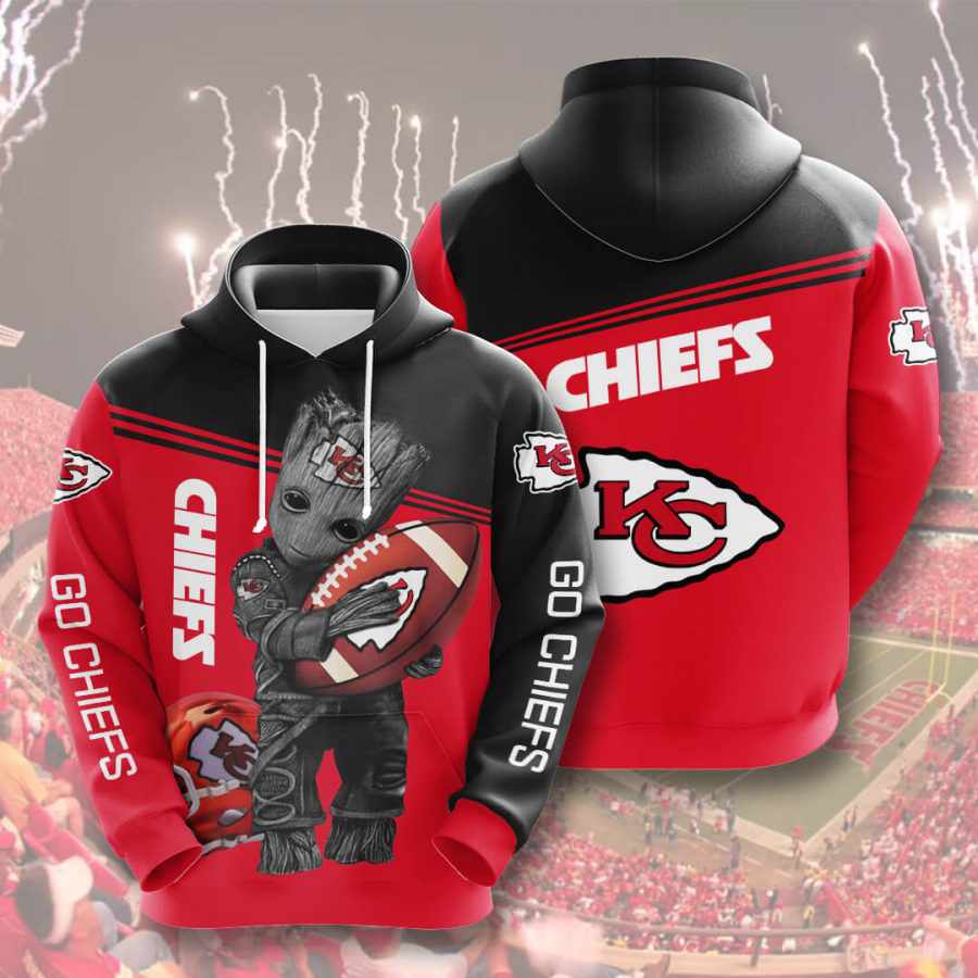 Nfl Kansas City Chiefs 3d Hoodie Custom Printing Team Color Plus Size Up To 5xl 6j5ft