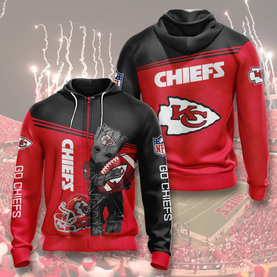 Nfl Kansas City Chiefs 3d Hoodie Custom Printing Team Color Plus Size Up To 5xl Rb6r6