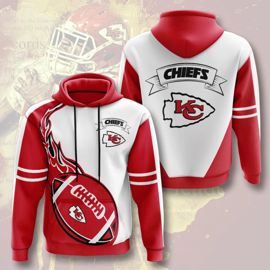 Nfl Kansas City Chiefs 3d Hoodie Custom Printing Team Color Plus Size Up To 5xl U4niq