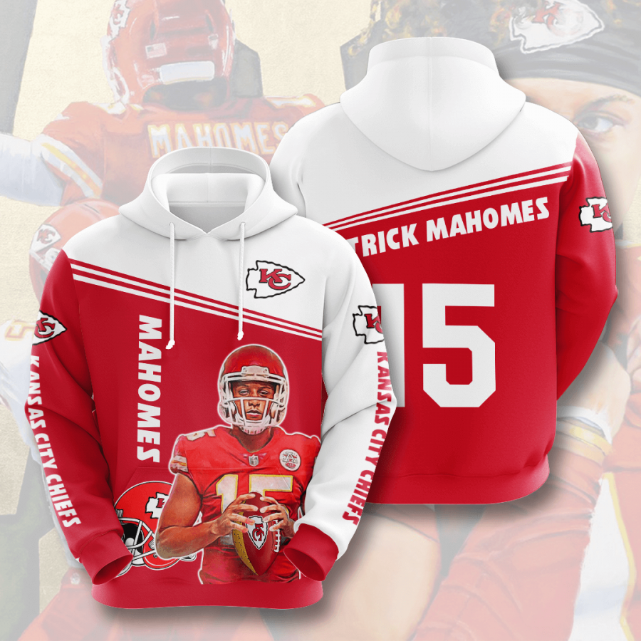 Nfl Kansas City Chiefs 3d Hoodie Custom Printing Team Color Plus Size Up To 5xl V01ng