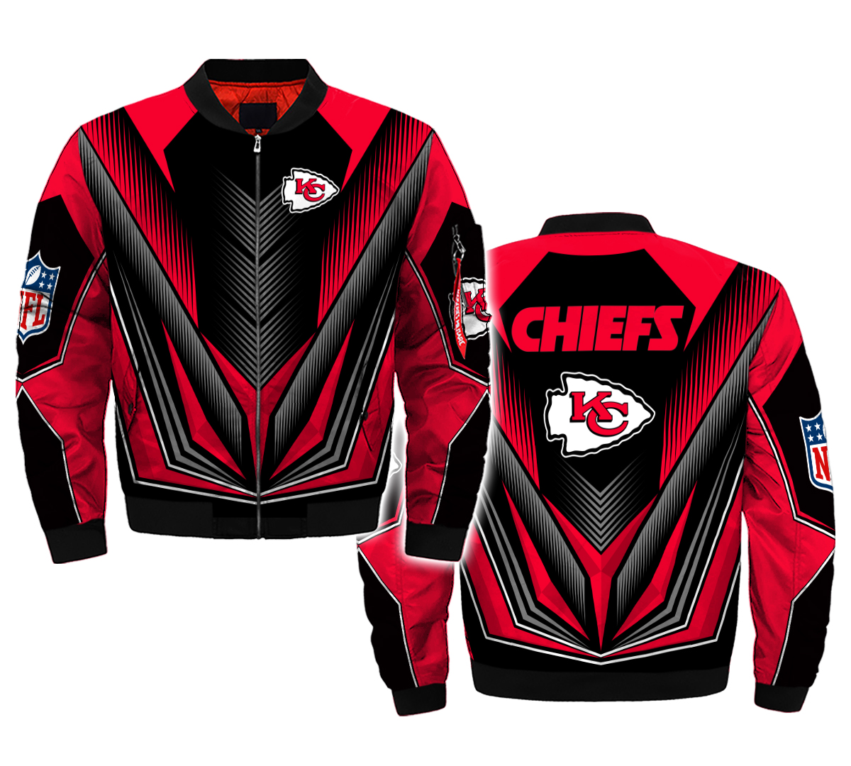 Nfl Kansas City Chiefs Bomber Jacket Hoodie For Fan Newest Design 3d Bomber Jacket For Men For Women Bomber Jacket All Over 3d Printed